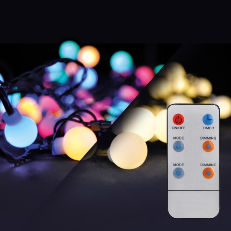 Instalație LED RGBW de Crăciun de exterior 200xLED/8 funcții 25m IP44 Brilagi + telecomandă