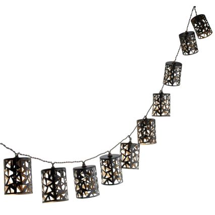 Instalație LED solară 10xE12/3,65m 600 mAh IP44 alb cald