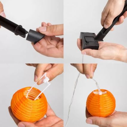 Instalație LED solară 10xLED/1,2V 3,7m 300mAh IP44 multicolor