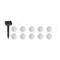 Instalație LED solară 10xLED/1,2V 300mAh 3,7m IP44 alb rece