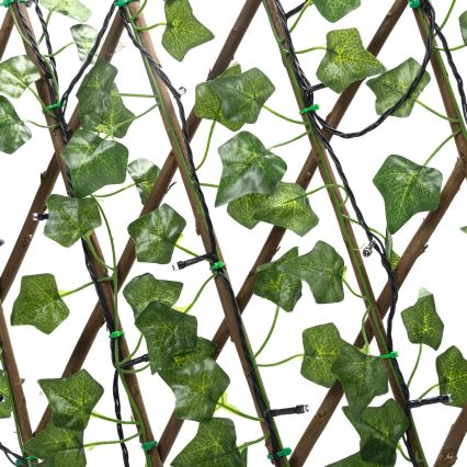 Instalație LED solară Aigostar 102xLED/2x0,7m IP65 300 mAh alb cald iederă