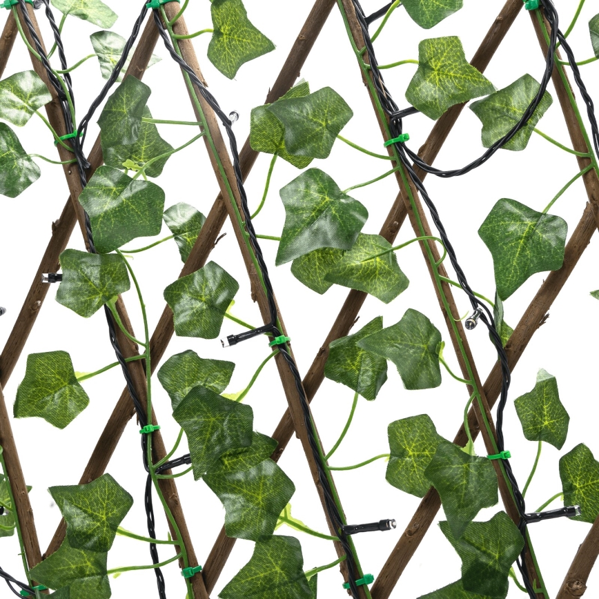 Instalație LED solară Aigostar 102xLED/2x0,7m IP65 300 mAh alb cald iederă