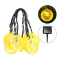 Instalație LED solară Aigostar 10xLED/3,8m IP44 600 mAh alb cald