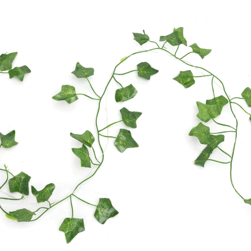 Instalație LED solară Aigostar 50xLED/7m IP65 300 mAh alb cald iederă