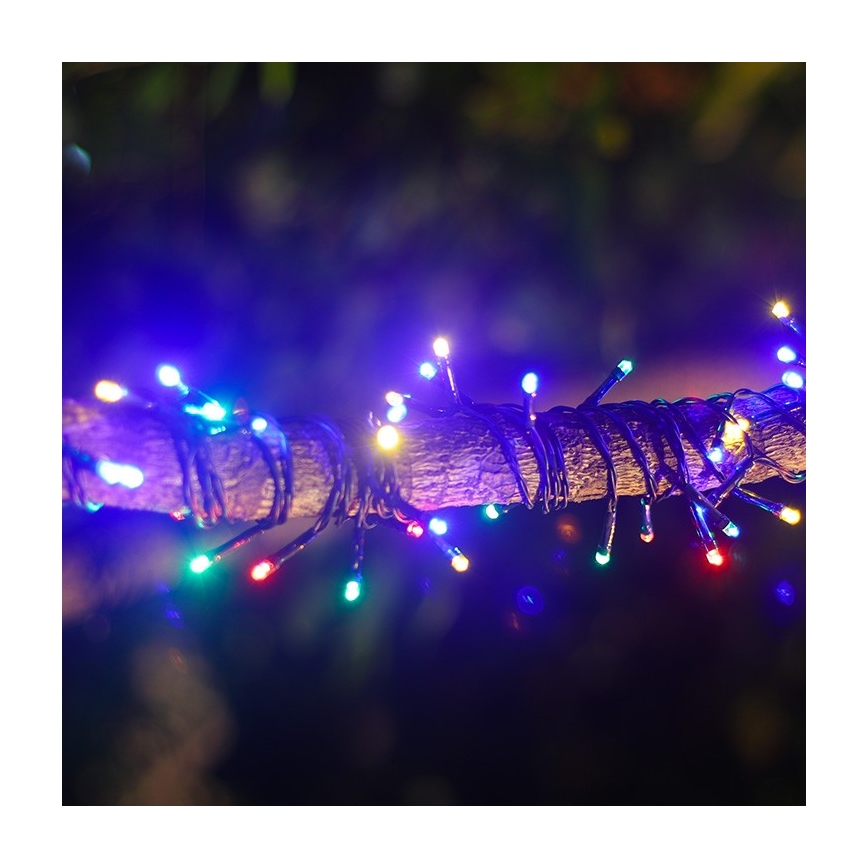 Instalație LED solară de Crăciun Aigostar 100xLED/8 funcții 12m IP65 multicolor