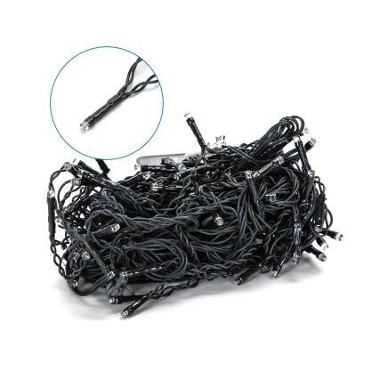 Instalație LED solară de Crăciun Aigostar 100xLED/8 funcții 8x0,6m 500 mAh IP65 alb rece