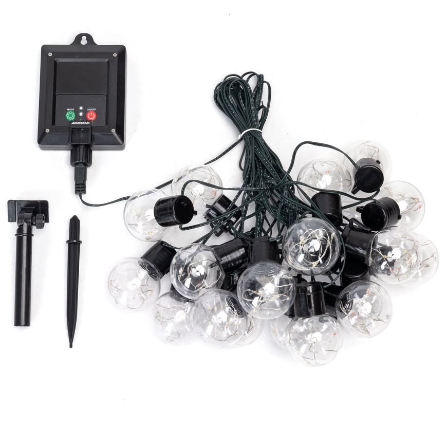 Instalație LED solară de Crăciun Aigostar 20xLED/8 funcții 11,5m IP65 multicolor