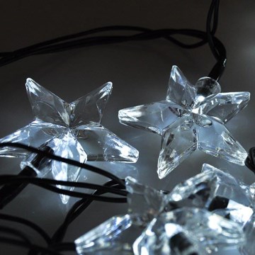 Instalație luminoasă de Crăciun cu 20 LED, 6 m, lumină albă rece