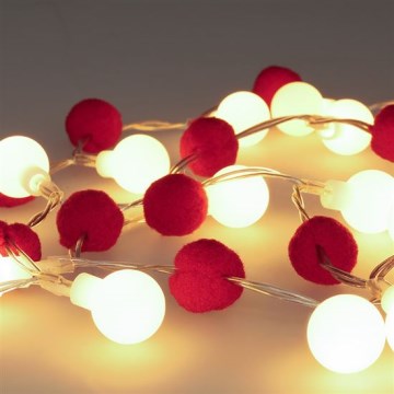 Instalație luminoasă de Crăciun cu LED 20xLED/2xAA 1,8 m alb cald
