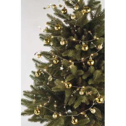 Instalație luminoasă LED de Crăciun 20xLED/2xAA 2,2 m alb cald