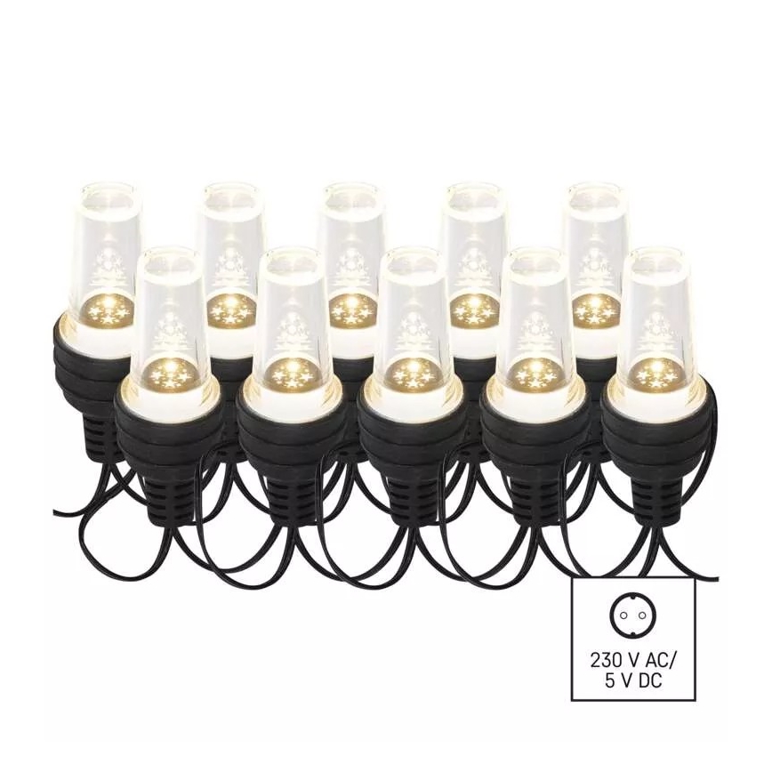 Instalație luminoasă LED de exterior 10xLED/9,5 m IP44 alb rece