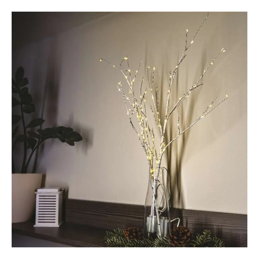 Instalație luminoasă LED de exterior pentru Crăciun 100xLED/3xAA alb cald IP44