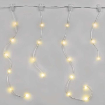 Instalație luminoasă LED de exterior pentru Crăciun 100xLED/8 funcții 7,9x0,7m IP44 alb cald