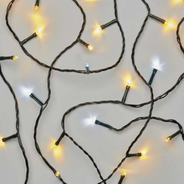 Instalație luminoasă LED de exterior pentru Crăciun, 80 LED/13 m, IP44, alb cald/alb rece