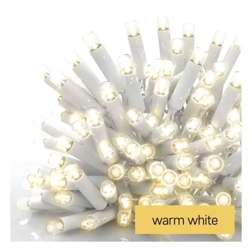Instalație luminoasă LED pentru exterior 100xLED/10m IP44 alb cald