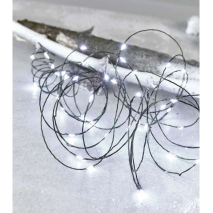 Instalație luminoasă LED pentru exterior, 150 LED / 20 m, IP44, alb rece