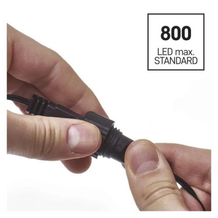 Instalație luminoasă LED pentru exterior, 50 LED / 5 m, IP44, alb rece