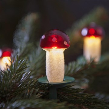 Instalație luminoasă TOADSTOOL, 12 x E10, 10,7 m, roșu, fabricat în Cehia