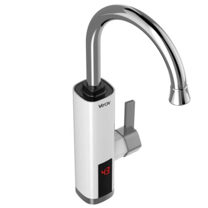 Instant de apă caldă cu afișaj LED 3000W/230V IPX4 alb