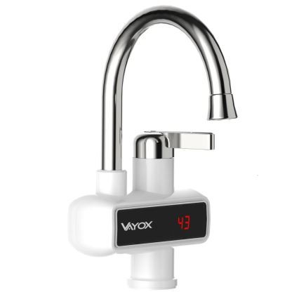 Instant de apă caldă cu afișaj LED 3000W/230V IPX4 alb