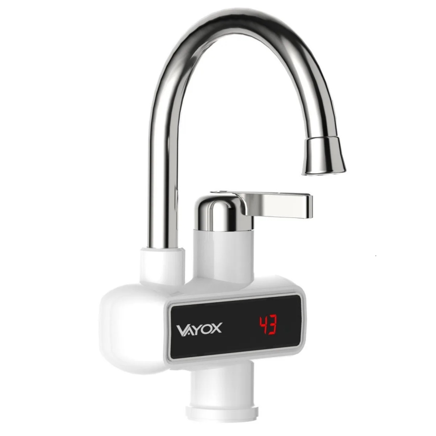 Instant de apă caldă cu afișaj LED 3000W/230V IPX4 alb