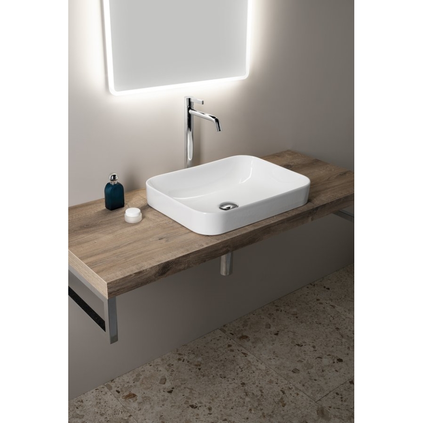 Isvea - Lavoar pentru blat AQUA 50x38 cm ceramică/alb
