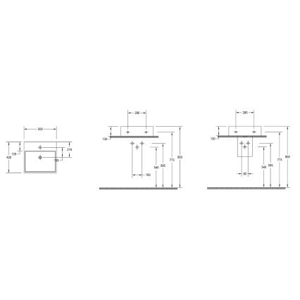 Isvea - Lavoar pentru blat PURITY 50x42 cm ceramică/alb