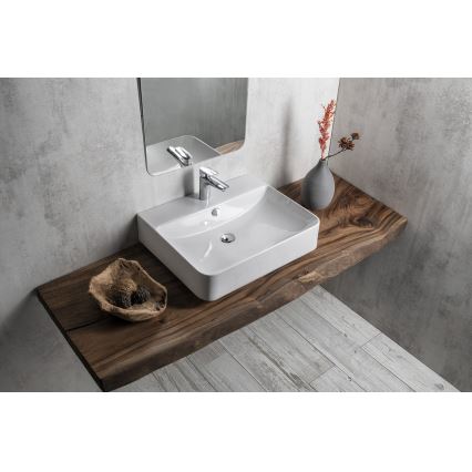 Isvea - Lavoar pentru blat/suspendat SOTT AQUA 60,5x50 cm ceramică/alb