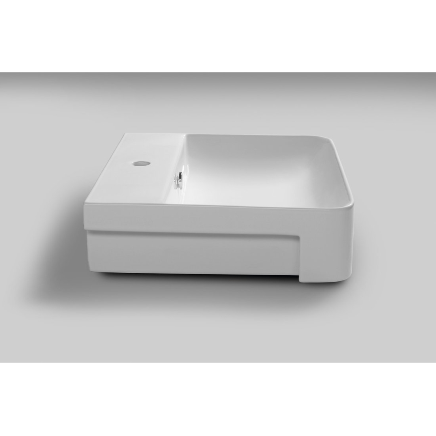Isvea - Lavoar semi-încastrat SOTT AQUA 59x49 cm ceramică/alb