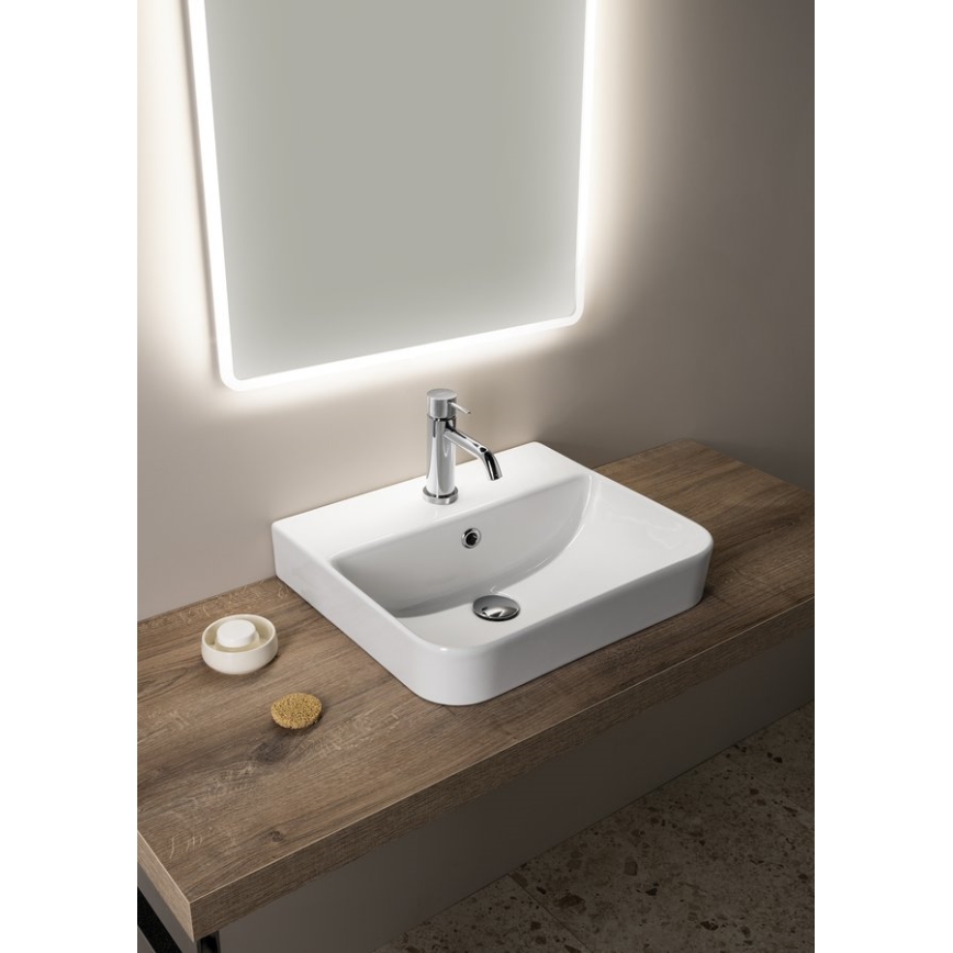 Isvea SOTT AQUA lavoar pentru blat 48x42 cm ceramică/alb