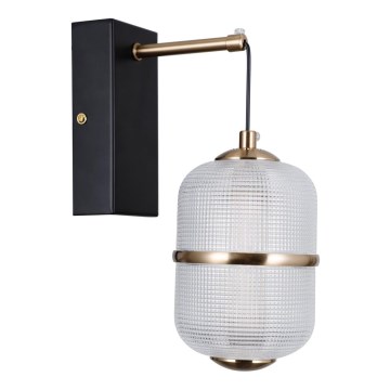 ITALUX - Aplica de perete LED ALANI, 6W, 230V, 3000K, negru/auriu