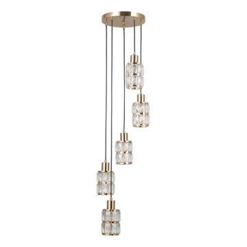 ITALUX - Candelabru pe cablu ALMA 5xE27/40W/230V auriu