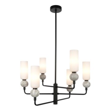 ITALUX - Candelabru pe tijă SANTOS 6xG9/40W/230V negru