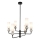 ITALUX - Candelabru pe tijă SANTOS 6xG9/40W/230V negru