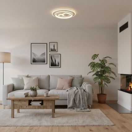 ITALUX - Plafonieră LED dimabilă PARCO, 55W, 230V, 3000-6500K, Ø 50 cm, albă + telecomandă
