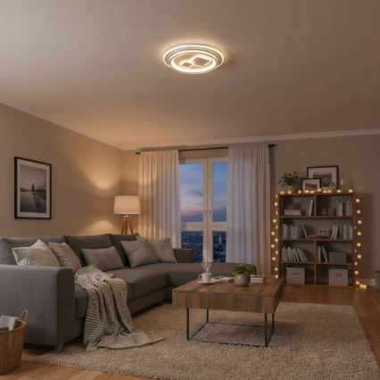ITALUX - Plafonieră LED dimabilă PARCO, 55W, 230V, 3000-6500K, Ø 50 cm, albă + telecomandă