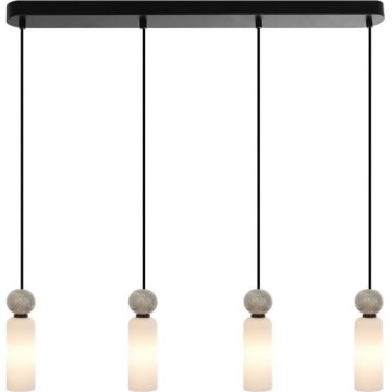 ITALUX - Lampă suspendată pe cablu SANTOS 4xG9/40W/230V neagră