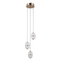 ITALUX - Lustră LED pe cablu ALANI 3xLED/5W/230V 3000K aurie