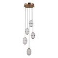 ITALUX - Lustră LED suspendată pe cablu ALANI 5xLED/5,6W/230V 3000K aurie