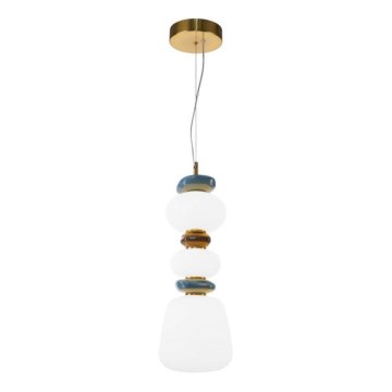 ITALUX - Lustră LED suspendată pe cablu EVANS LED/15W/230V 3000K auriu/albastru