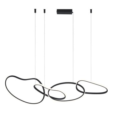 ITALUX - Lustră LED suspendată pe cablu FONTE, 60W, 230V, 3000/4000/6000K, negru