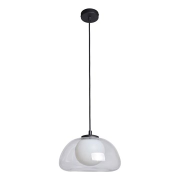 ITALUX - Lustră suspendată cu cablu AINALE 1xG9/7W/230V negru/transparent