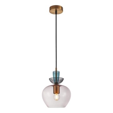 ITALUX - Lustră suspendată pe cablu FANDA 1xE27/40W/230V auriu/gri fumuriu