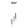 ITALUX - Lustră suspendată pe cablu FILANO 3xG9/5W/230V aur roz
