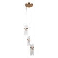 Italux - Lustră suspendată pe cablu TARASO 3xE14/40W/230V, aurie