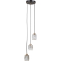 ITALUX - Lustra suspendată pe cablu TORNO 3xE14/40W/230V negru/auriu