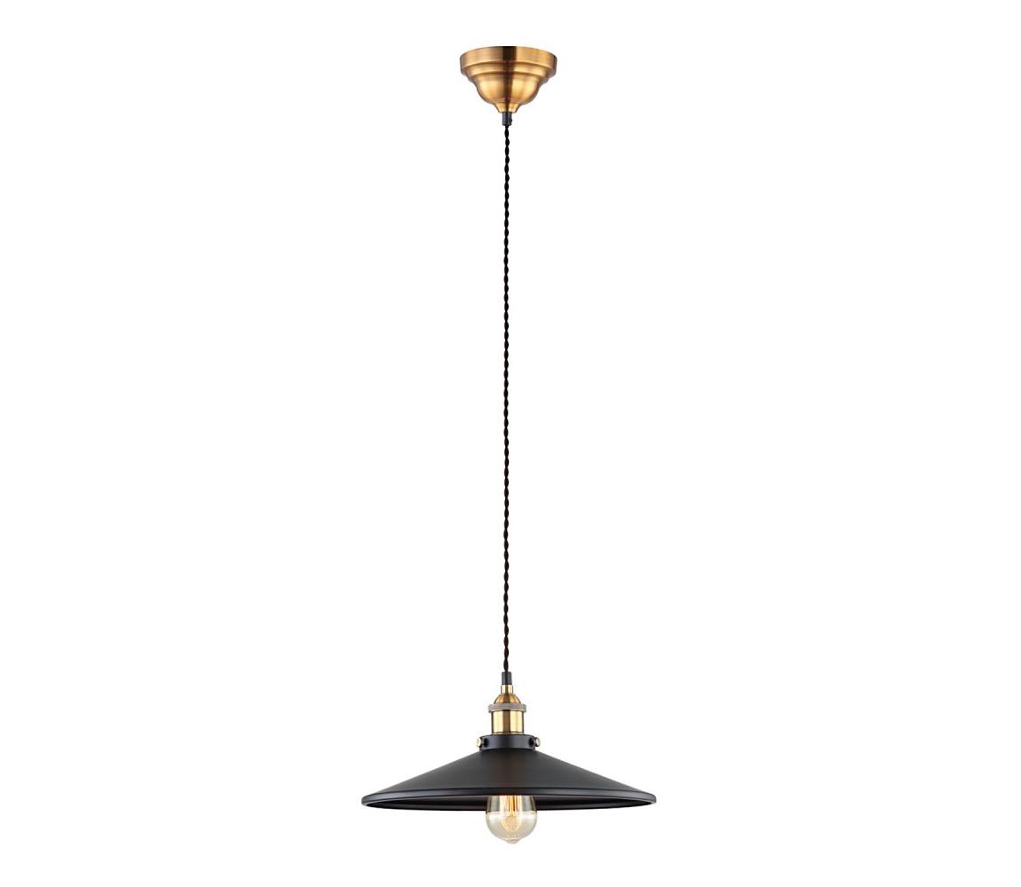 Lustră pe cablu VERDA 1xE27/40W/230V d. 36 cm negru  MDM-3458/1L BK+GD
