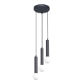 ITALUX - Pendul FILANO pe cablu, 3xG9/5W/230V, negru