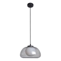 ITALUX - Pendul suspendat pe cablu AINALE 1xG9/7W/230V negru/fumuriu