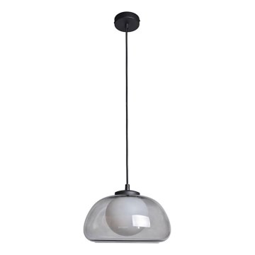ITALUX - Pendul suspendat pe cablu AINALE 1xG9/7W/230V negru/fumuriu